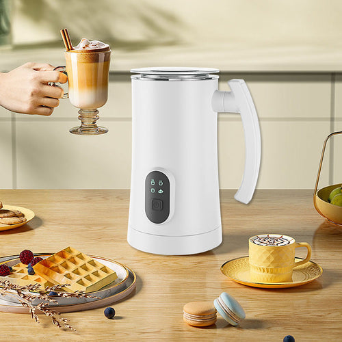 Automatic electric milk frother for coffee and lattes