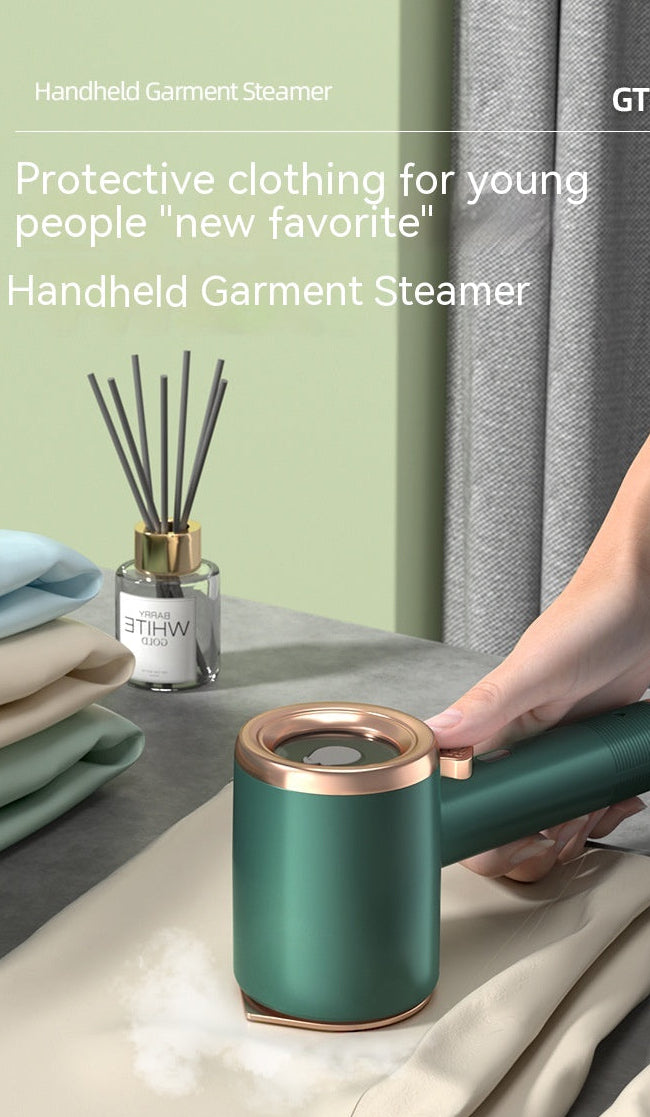 Portable garment steamer for flat and vertical steaming