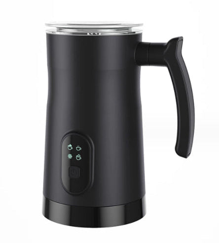 Compact milk frother for home coffee drinks