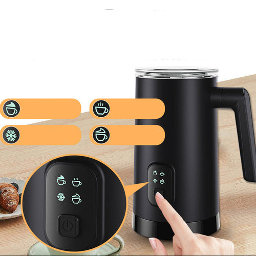 Hot and cold milk frother and steamer
