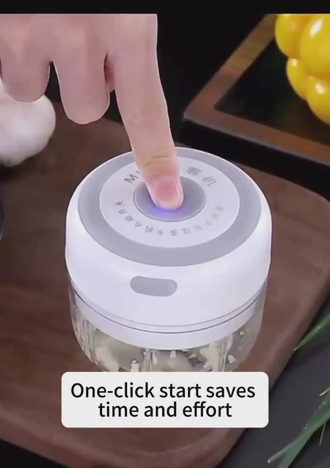 USB rechargeable electric garlic chopper
