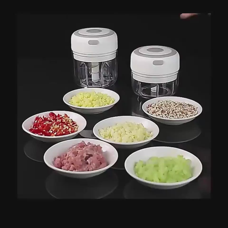 Easy-to-clean mini garlic and vegetable chopper